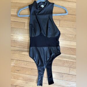 Mesh leather bodysuit!